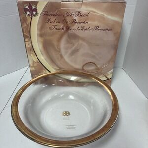 CWC Florentine Gold Bowl Handmade In Italy 13" Diameter
